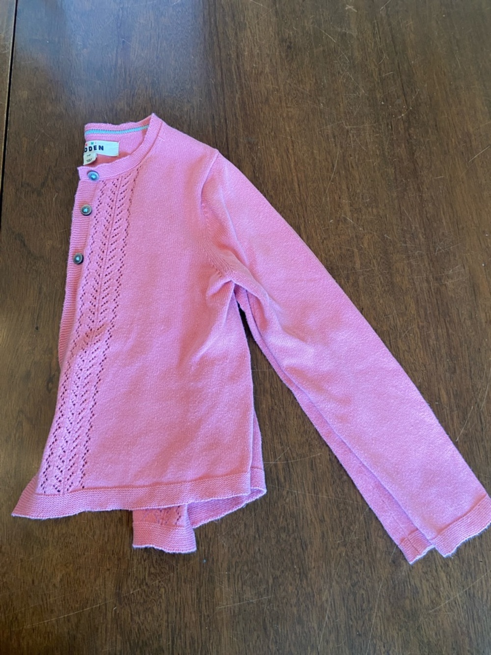 Mini Boden Pink Knit Cardigan Sweater